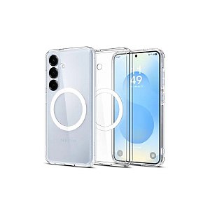 Capa Spigen Samsung S25 Crystal Hybrid Magfit - Branco Transparente (ACS08922)