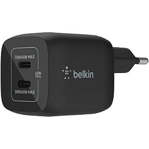 Carregador de parede Belkin BoostCharge Pro Duplo USB-C 45W WCH011vfBK