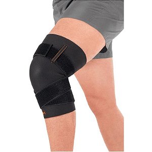 Joelheira Fechada com Bandas em Espiral Medivaric - Preto (XL)