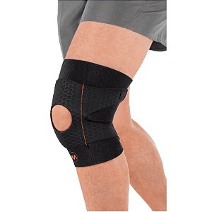Joelheira Aberta com Reforço Rotuliano Medivaric O742P0004 - Preto