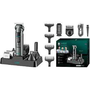 Cortador de Cabelo VGR Voyager Grooming Kit V-096 - Preto