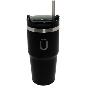 Vaso Térmico con Pajita Kuhl VTP-60001 Negro 600mL