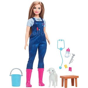 Boneca Barbie Veterinária de Gado You Can Be Anything Mattel - HRG41 HRG42