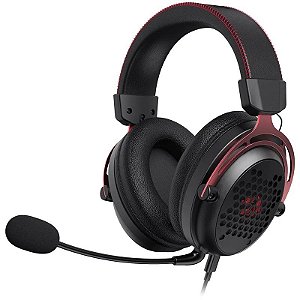 Fone de ouvido Gamer com Fio Redragon Diomedes H386 7.1 Surround Preto