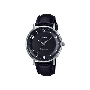 Relógio Casio MTP-VT03L-1BDF Analógico Masculino - Prata/Preto/Preto