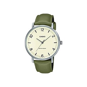 Relógio Casio MTP-VT03L-7BDF Analógico Masculino - Prata/Champanhe/Verde
