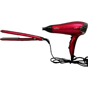 Kit Secador de Cabelo e Chapinha - PKT3250 - Cherry