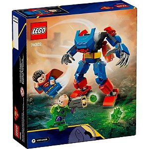 Kit de Construção Lego DC Superman Mech Vs Lex Luthor Figuras de Ação 76302 - (120Peças)
