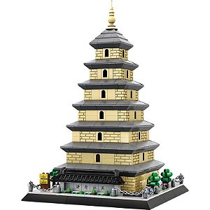 Blocos de Construção Arquitetura Pagode do Grande Ganso Selvagem Wange - 5247 (672 Peças)