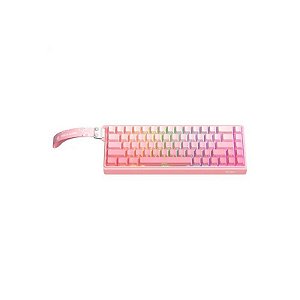 Teclado Onikuma G69 com Cabo USB-C RGB Rosa
