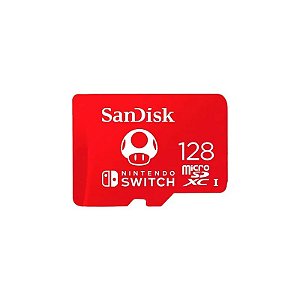 Cartão de Memória Micro SD Sandisk Nintendo Switch 128GB 100MBS - SDSQXAO-128G-GNCZN