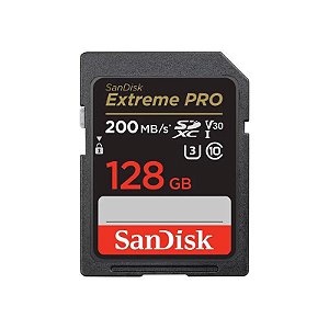 Cartão de Memória SD Sandisk Extreme Pro 200-90 MB/s C10 U3 V30 128 GB (SDSDXXD-128G-GN4IN)
