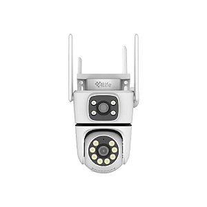 Câmera IP 4LIFE FLD25X Wi-Fi 360º Dupla Visão 2ª Geração - Branco