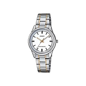 Relógio Casio LTP-V005SG-7AUDF Analógico Feminino - Prata/Branco