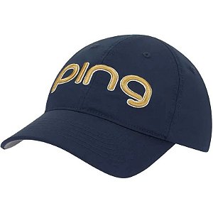 Boné Kepi Ping Ladies G Le3 Cap 37100-01 Azul Marinho/Dourado - Feminino