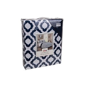Jogo de Sobrecama Home Accents Queen Azul 3 Peças