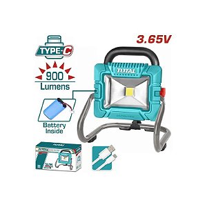 Refletor LED Total TRLF4415 900LM 10W 3.6V Recarregável