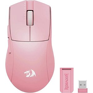 Mouse Gamer Redragon K1ng Pro M916P-PRO-1K 26.000 DPI Sem Fio - Rosa
