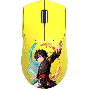 Mouse Gamer Redragon K1ng Max M918AKB-PRO 26.000 DPI Sem Fio - Amarelo