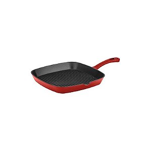 Frigideira Cuisinart CI30-23CR Chef's Classic Ferro Fundido Quadrada 23,5 cm - Vermelha