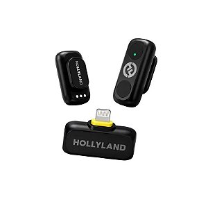 Microfone Lapela Hollyland Lark A1 Mini Duo Lightning para Smartphone Sem Fio - Cinza Espacial