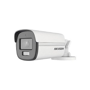 Câmera de Vigilância Hikvision Bullet DS-2CE12KF0T-LPFS 3K Colorvu 2.8mm - Branco/Preto