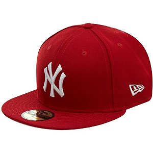 Boné New Era MLB New York Yankees 59Fifty Ajustável 11591122 - Vermelho