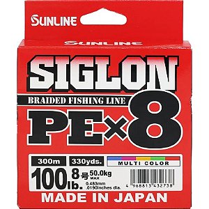 Linha Multifilamento Siglon PEx8 100lb 50.0kg 0.483mm 300m