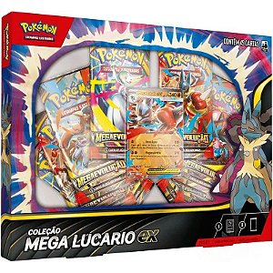 Baralho de Cartas Pokémon Coleção Mega Lucario Ex - 10-10066-107 (49 cartas)