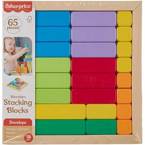 Rompecabezas de Construcción de Madera Fisher Price - HXT79 (65 piezas)