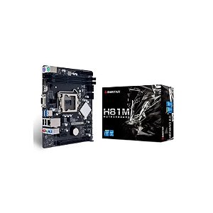 Placa Mãe Biostar H81MHV3 3.0 Soquete LGA 1150 Chipset Intel H81 2XDDR3 Micro ATX