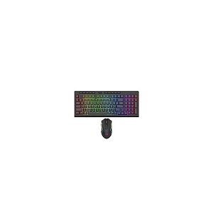 Teclado Gamer Redragon S142 Rylo Pro Combo Wireless / RGB / Inglês - Preto