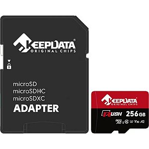 Cartão de Memória Micro SD Kingston 256GB Rush KDMSDC10U3V30A2/256G - 160/120MB/s