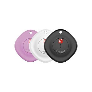 Kit Localizador Verbatim MY Finder 32132 Bluetooth - Preto/Branco/Roxo 3 Peças