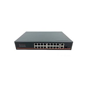 Switch F. 16 portas PoE 250W 10/100/1000Mbps 16 PoE + 2 SFP GBIC F1621GBL-C
