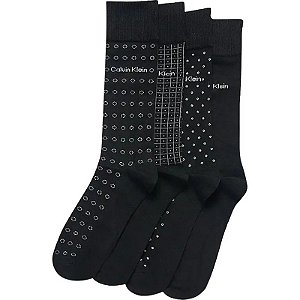 Meias Calvin Klein CKM243DR06001 - Masculinas (4 Pares)