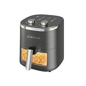 Fritadeira Air Fryer Qylar FRY Lux QY-0612 1400W 220V 6L - Preto Super Prata