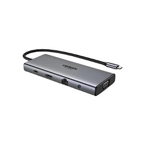 Hub Ugreen 11 em 1 CM639 USB-C - Cinza