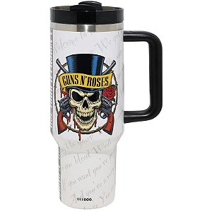 Garrafa Térmica Weedoo Guns N' Roses (1.2L) Branco/Preto