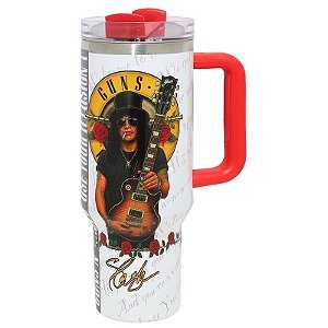 Garrafa Térmica Weedoo Guns N' Roses Slash (1,2L) Branco/Vermelho