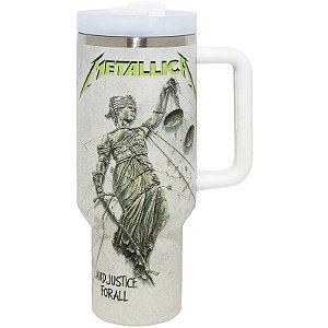Garrafa Térmica Weedoo Metallica And Justice For All (1,2 L) Branca