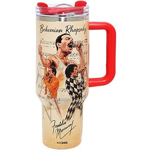 Vaso Térmico Weedoo Queen Freddie Mercury (1.2L) Bege/Cinza