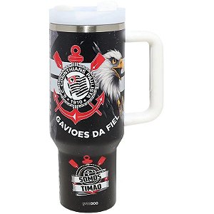 Garrafa Térmica Weedoo Corinthians (1,2L) Preto/Branco
