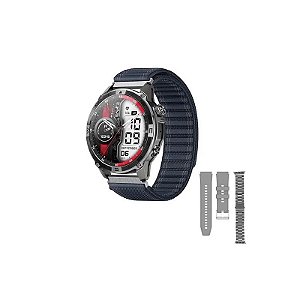 Relógio Inteligente G-Tide R6 Pro - Bluetooth - À Prova D'Água - com Pulseiras Extra - Cinza