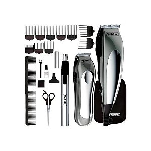 Kit Cortador de Cabelo Wahl Deluxe Groom Pro 79305-3618 220V - Cinza/Prata 21 Peças