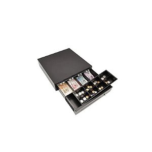 Gaveta Kincan para Caixa BQ400DH Preta - Gaveta de Dinheiro POS
