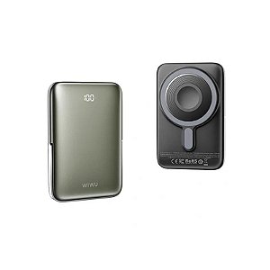 Carregador Magnético Sem Fio 3 Em 1 Wiwu WI-P018 - Preto