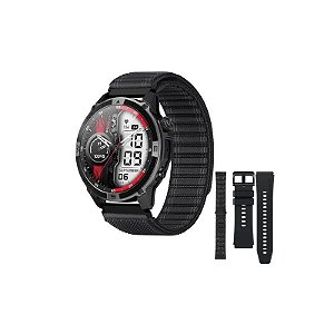 Relógio inteligente G-Tide R6 Pro - Bluetooth - À Prova D'Água - com Pulseiras Extras - Preto