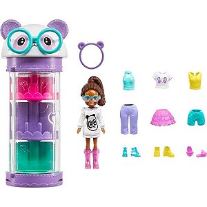 Coquetel para Viagem de Roupas Polly Pocket Style Spinner Fashion Closet HKW04-HKW05 - Mattel