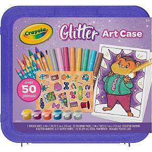 Estojo Crayola Glitter Art Case 04-1256 (50 peças)